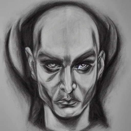 Image similar to The Devil, charcoal portrait