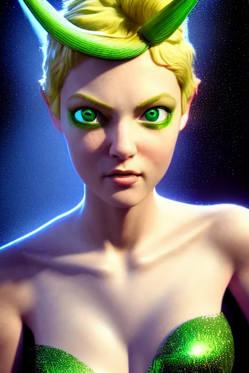 Image similar to hyperrealistic mixed media painting of tinker bell, full body, stunning 3d render inspired art by P. Craig Russell and Barry Windsor-Smith + perfect facial symmetry + dim volumetric lighting, 8k octane beautifully detailed render, post-processing, extremely hyperdetailed, intricate, epic composition, grim yet sparkling atmosphere, cinematic lighting + masterpiece, trending on artstation, very very detailed, masterpiece, stunning