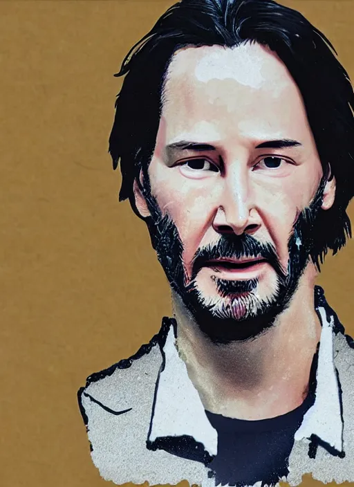 Prompt: keanu reeves made of quinoa