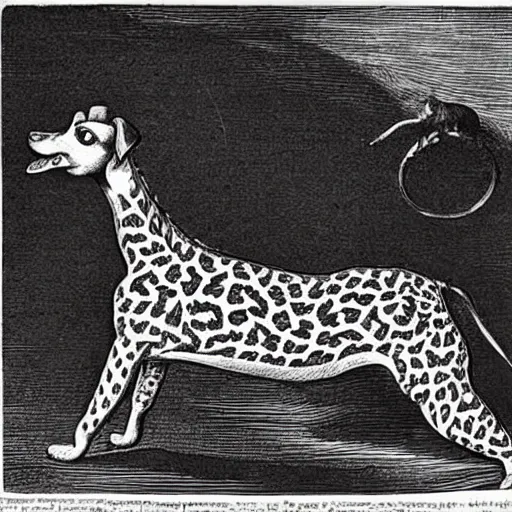 Image similar to First image of the Dachshund Giraffe to reach Europe, 18th-century engraving