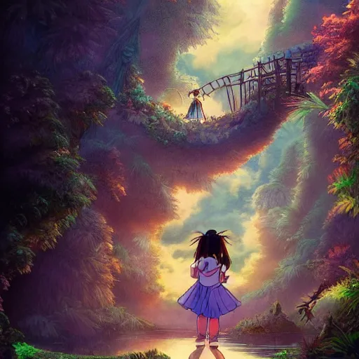 Image similar to magical, enchanting, studio ghibli, beautiful, fantasy, digital art, high detail, excellent quality, 4K, OLED