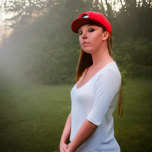 Prompt: Misty from Pokemon, Portrait photography, pokeball