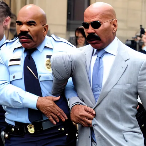 Prompt: FBI arresting Steve harvey