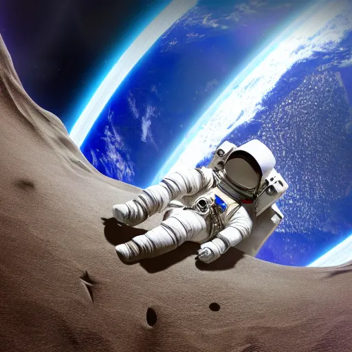 Image similar to an astronaut lounging in the beach, dramatic lighting, cinematic, extremly high detail, photorealistic, cinematic lighting, nasa footage