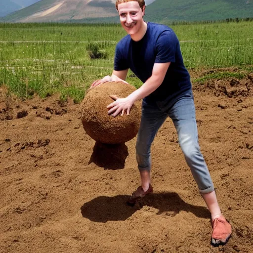 Prompt: mark Zuckerberg with hands clutching the earth, evil, overpowering