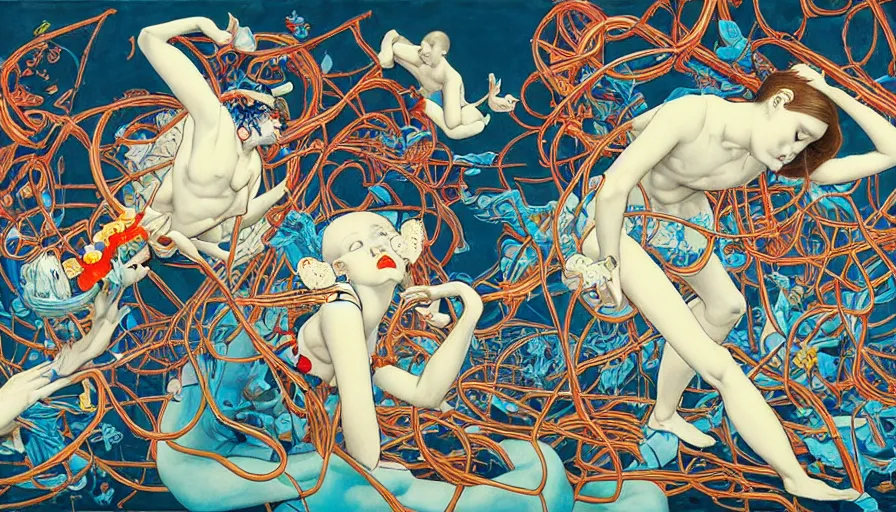 Image similar to the two complementary forces that make up all aspects and phenomena of life, by James Jean