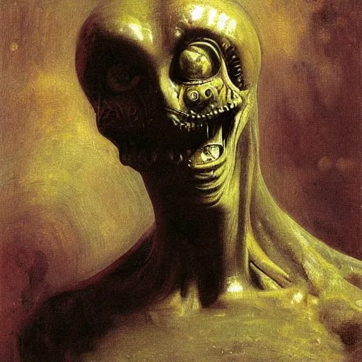 Image similar to alien by ilya repin