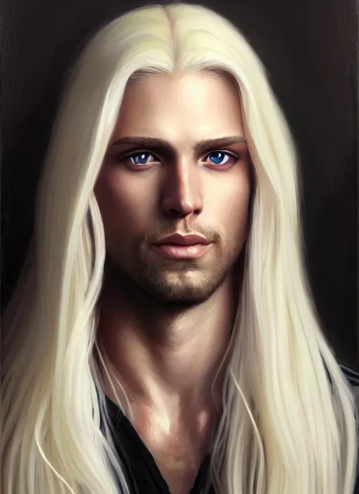 Image similar to a _ fantasy _ style _ portrait _ painting _ of male, long dark blonde hair and blonde stubble, white, rpg dnd oil _ painting _ unreal _ 5 _ daz. _ rpg _ portrait _ extremely _ detailed _ artgerm _ greg _ rutkowski _ greg