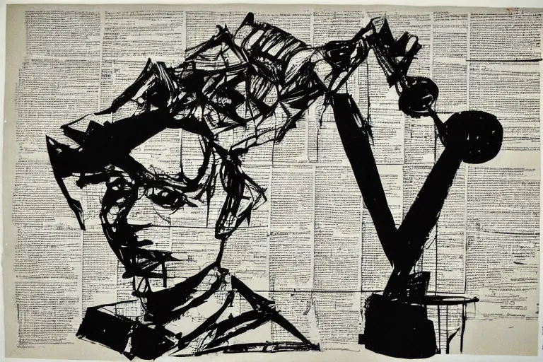 Image similar to artwork by william kentridge