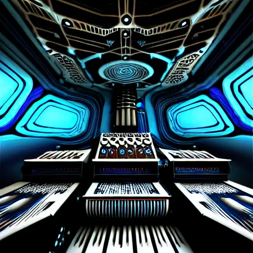 Prompt: sound system futuristic design, close to the camera, ultra realistic, spaceship design, fractal texture, mandelbulb