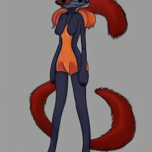 Image similar to an anthropomorphic fox, fursona!!!! trending on furaffinity, by kawacy, trending on artstation, full body