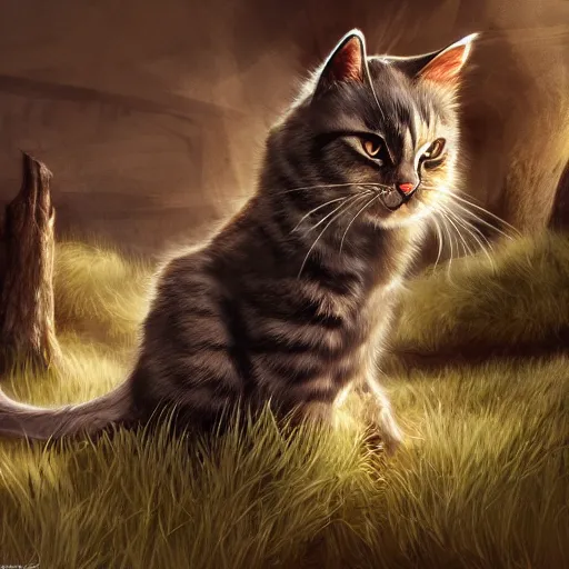 Prompt: if cats were loud if the rings characters, lotr, cats, cats dressed in lotr costumes, hobbits, gandalf, elves, dwarves, 4 k, hyper realistic, artstation