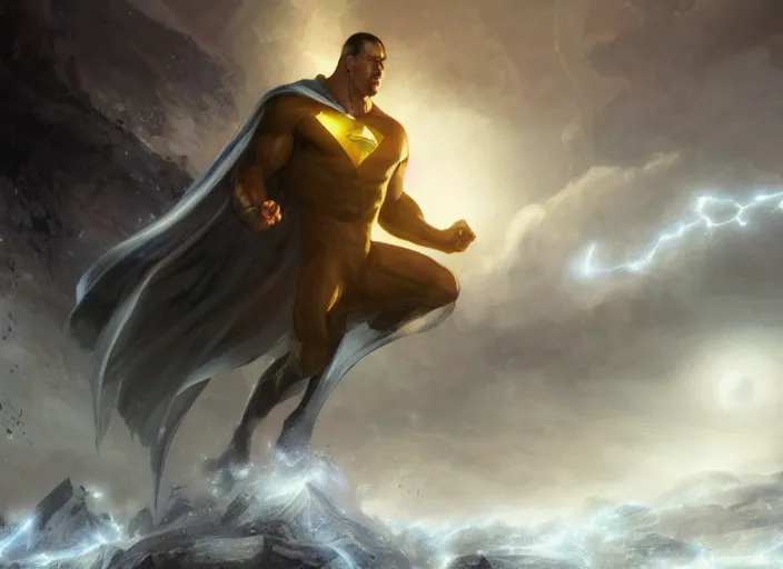 Image similar to giant black adam attacking during a blizzard, highly detailed, digital illustration, artstation, concept art, matte, sharp focus, illustration, dramatic, full moon, art by artgerm and greg rutkowski and alphonse mucha