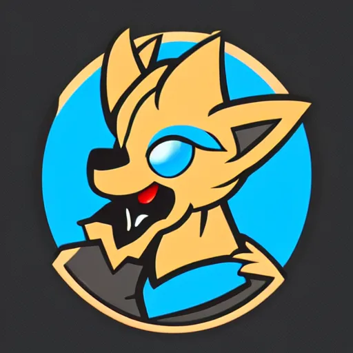 Image similar to discord logo as an anthropomorphic furry, furaffinity