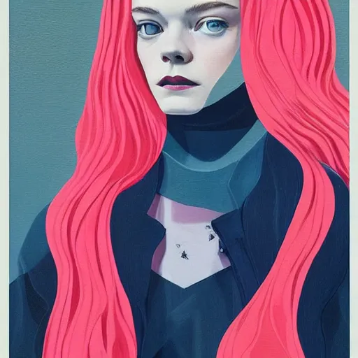 Image similar to Elle Fanning in The Queen’s Gambit picture by Sachin Teng, asymmetrical, dark vibes, Realistic Painting , Organic painting, Matte Painting, geometric shapes, hard edges, graffiti, street art:2 by Sachin Teng:4