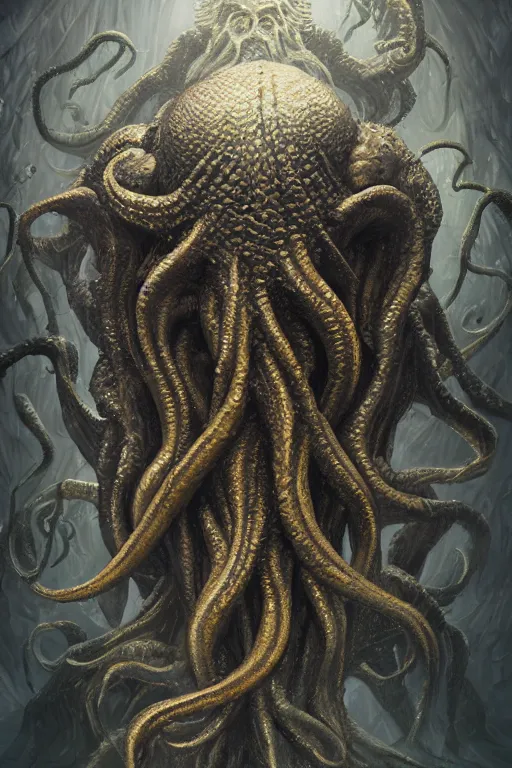 Image similar to Cthulhu monster, epic, detailed, 4k, realistic, trending on artstation