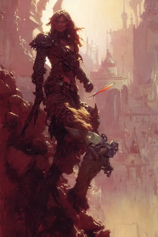 Image similar to skulking rogue with magical daggers portrait dnd, painting by gaston bussiere, craig mullins, greg rutkowski, yoji shinkawa