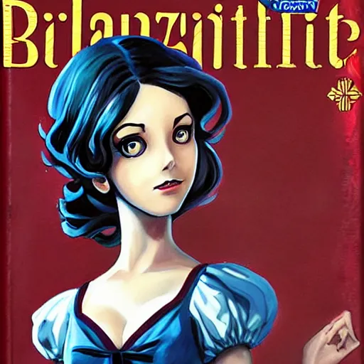 Prompt: Oil painting of Elizabeth from Bioshock Infinite on the cover of a manga magazine.