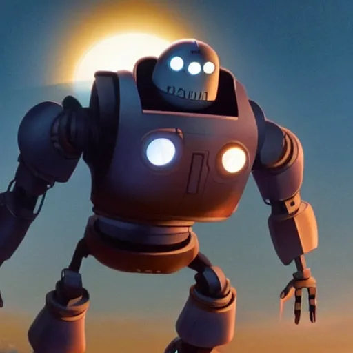 Image similar to Iron giant in a 2022 pixar movie