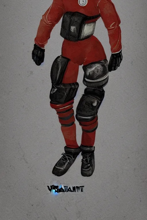 Prompt: character concept of an scifi athlete, valorant style