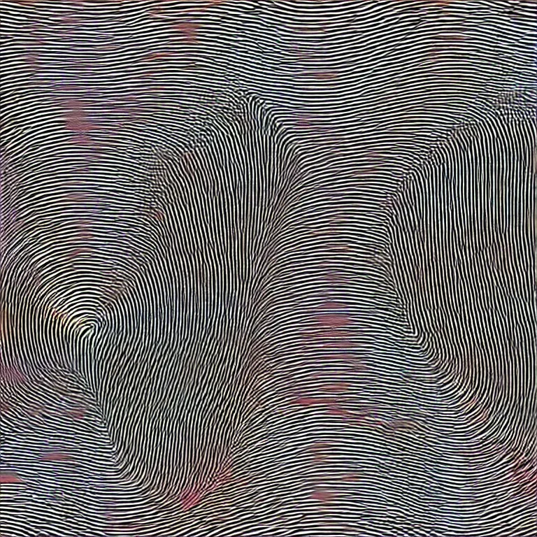 Prompt: a face within illusory motion dazzle camouflage perlin noise optical illusion