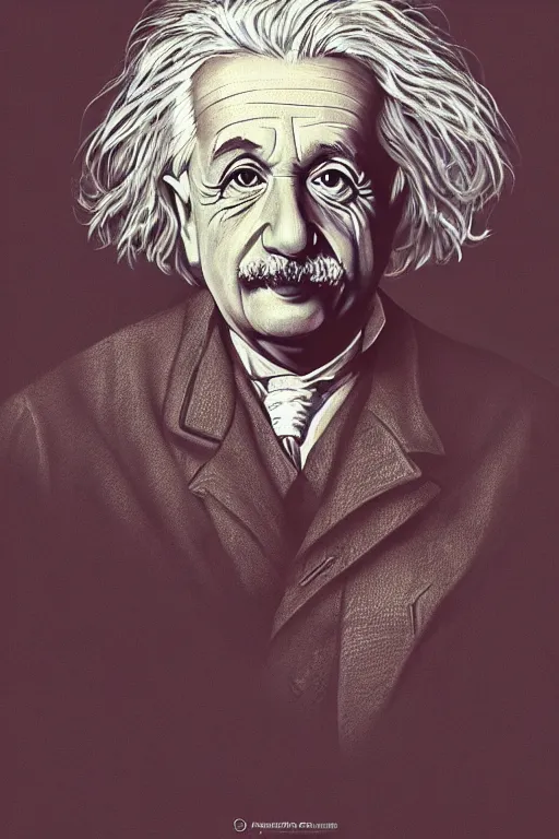 Image similar to intricate color portrait of albert einstein in the style of charlie bowater, 8 k octane beautifully detailed render