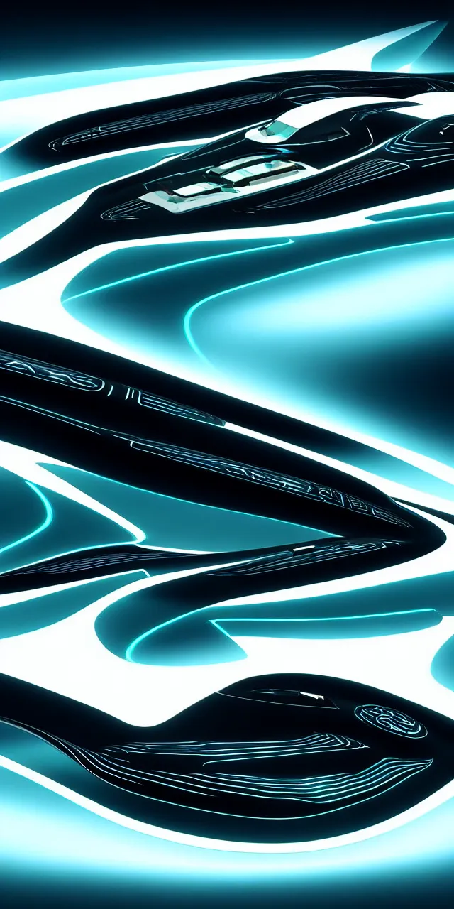 Prompt: A seamless pattern of a futuristic sci-fi concept car by zaha hadid ash thorp khyzyl saleem, futuristic car, Blade Runner 2049 film, TRON, large patterns, Futuristic, Symmetric, keyshot product render, plastic ceramic material, shiny gloss water reflections, High Contrast, metallic polished surfaces, seamless pattern, white , grey, black and aqua colors, Octane render in Maya and houdini, vray, ultra high detail ultra realism, unreal engine, 4k in plastic dark tilt shift