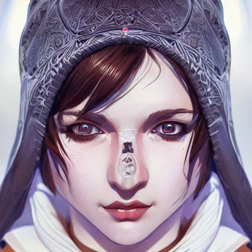 Image similar to germanic female, jedi master, wearing the traditional jedi robe, beautiful and uniquely odd looking, detailed symmetrical close up portrait, intricate complexity, in the style of artgerm and ilya kuvshinov, magic the gathering, star wars art