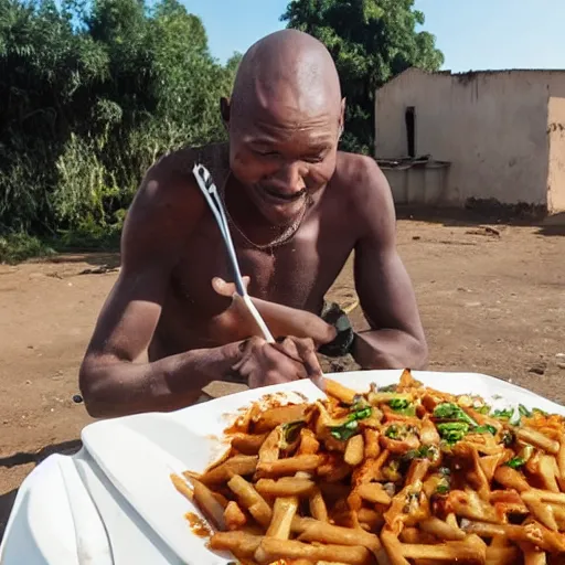 Prompt: vladimir poutine in africa