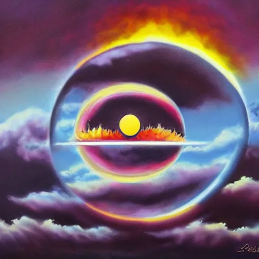 Image similar to surreal nuclear eclipse blast, art by sandra pelser, joshy sly