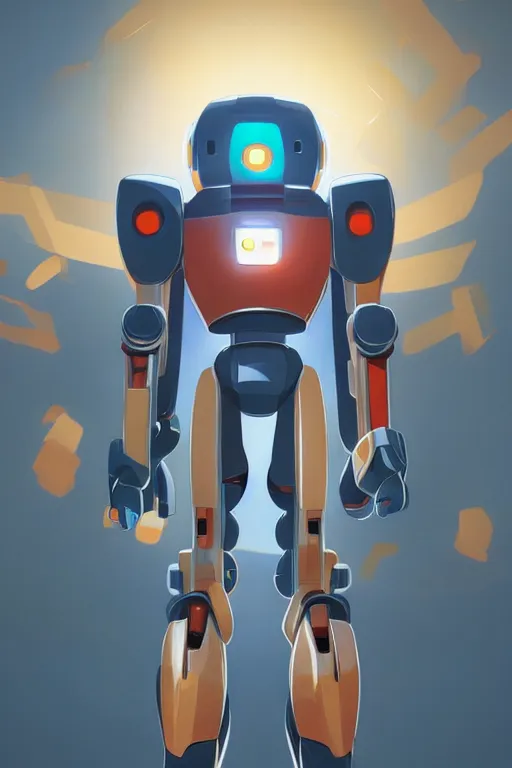 Image similar to metabots medabots medarotto medarot robot minimalist comics, behance hd by jesper ejsing, by rhads, makoto shinkai and lois van baarle, ilya kuvshinov, rossdraws global illumination ray tracing hdr radiating a glowing aura