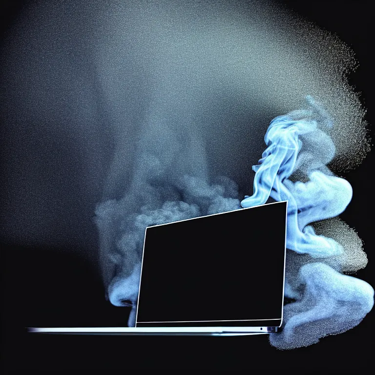 Prompt: a photo portrait of a macbook disintegrating in smoke particles, cinematic photography, smoke rising like clouds, photorealism, canon 5 d, 5 0 mm lens, super resolution, cgi, volumetric lighting & shadows, hyper detailed, 8 k, unreal engine,