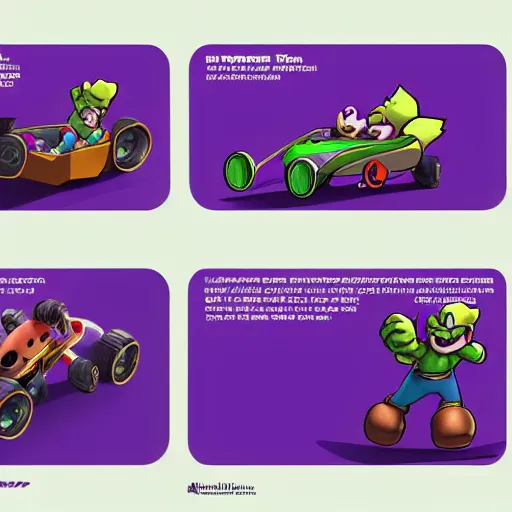 Image similar to Thanos as a new character in Mario Kart Tour, artstation,concept art, hyperdetalied,