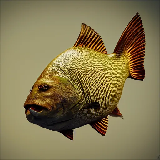 Prompt: a turbo - fish, trending on artstation, 4 k octane 3 d render