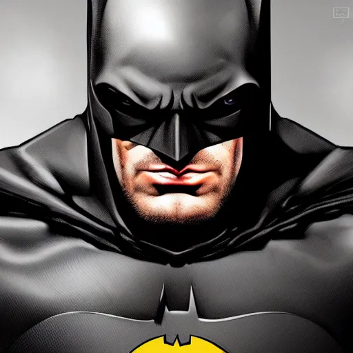 Image similar to portrait of gigachad batman, masterpiece, digital illustration, highly detailed, trending on artstation