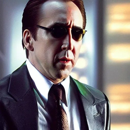 Prompt: Nicholas Cage as Neo