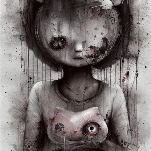 Image similar to Hello Kitty, artwork by Eric Lacombe,