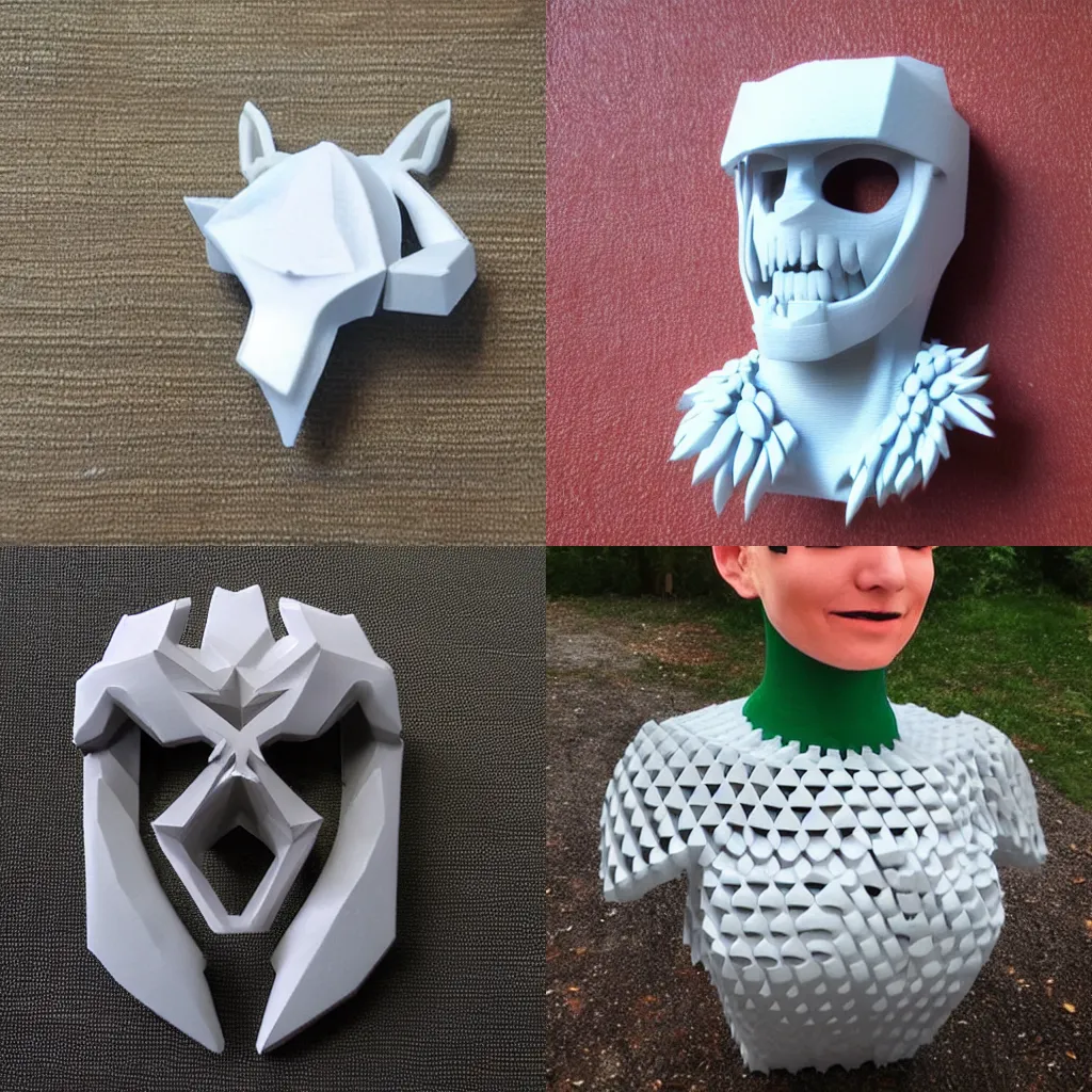 Prompt: etsy 3d printed cosplay piece
