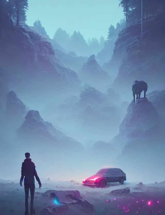 Image similar to liminal space, artwork by tooth wu and wlop and beeple and greg rutkowski and simon stalenhag