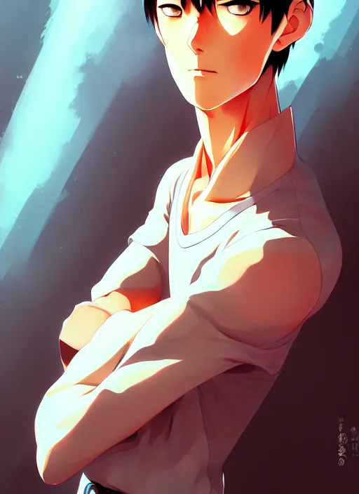 Image similar to saitama, portrait shinkai makoto studio ghibli studio key hideaki anno sakimichan stanley artgerm lau rossdraws james jean marc simonetti elegant highly detailed digital painting artstation pixiv