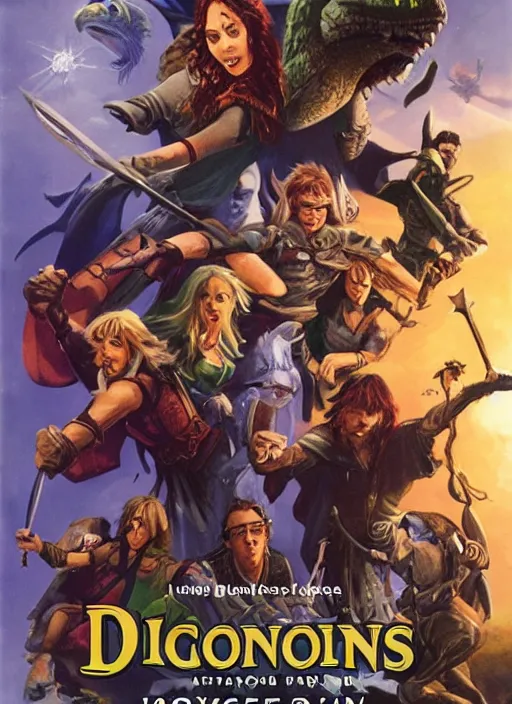 Image similar to movie poster for dungeons and dragons