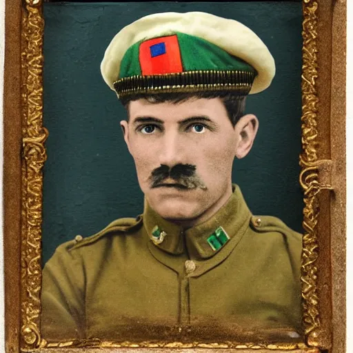 Image similar to portrait of luigi as a world war one soldier