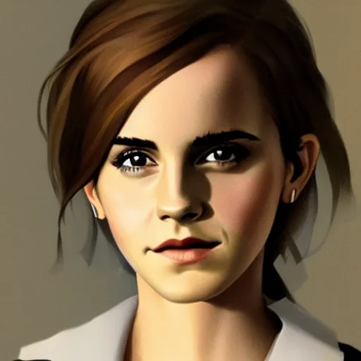 Prompt: emma watson light novel illustration