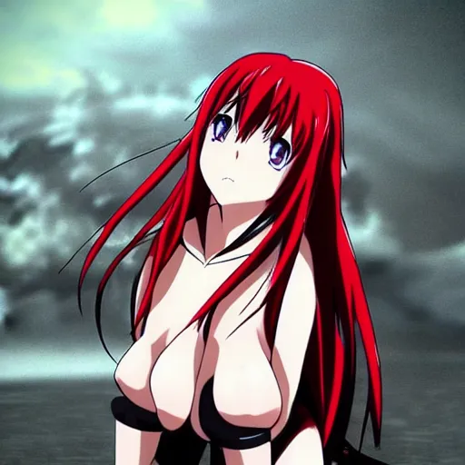 Prompt: Rias Gremory, Anime Photo