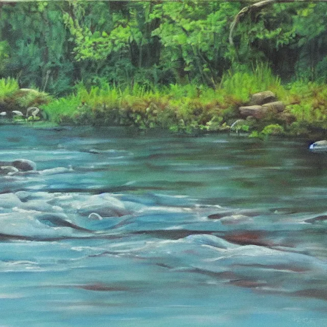 Image similar to bloody river painting