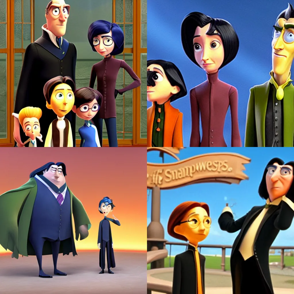 Prompt: Professsor Snape in Pixar's Meet The Robinsons