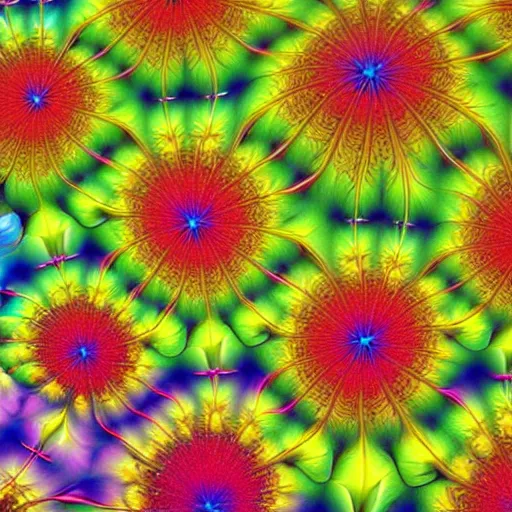 Image similar to a brightly colored ultra - realistic painting of very detailed organic flowers constructed from elaborate fractals, high resolution, 4 k, mandelbrot set, chaos, fractal, math, deviantart, photo - realistic