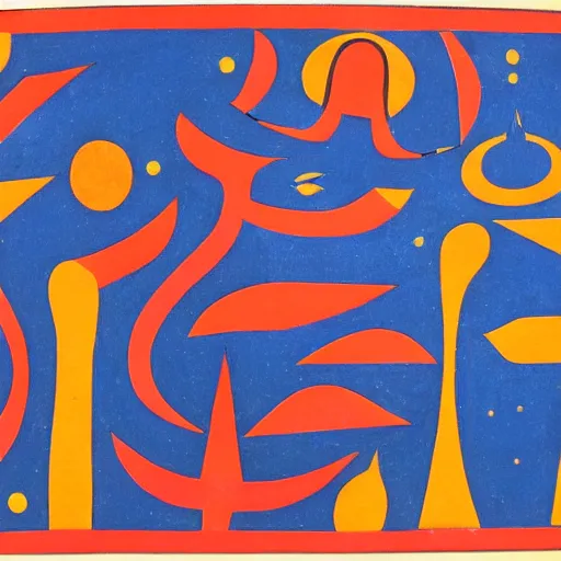 Prompt: Liminal space in outer space by Jamini Roy