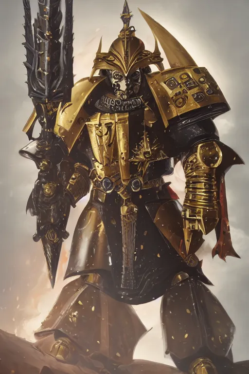 Image similar to queen portrait heros warhammer 4 0 k horus heresy fanart - the primarchs emperor by johannes helgeson animated with vfx concept artist & illustrator global illumination ray tracing hdr fanart arstation zbrush central hardmesh 8 k octane renderer comics stylized