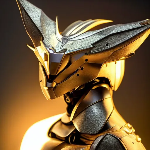 Image similar to chest up bust shot, realistic detailed stunning beautiful armored anthropomorphic humanoid robot female dragon, looking to the side with an elegant pose of hand on hip, smooth and streamlined armor and design made of steel, sharp claws and sharp teeth, high quality head, Slick LEDs, standing on two legs, on the beach during sunset, high quality, cinematic art, sci fi, sunset lighting, 3D render, 8k, artstation, deviantart, furaffinity